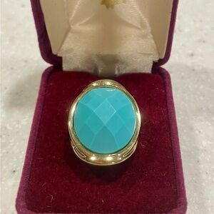 Premier Designs Gold Ring with Turquoise Stone
